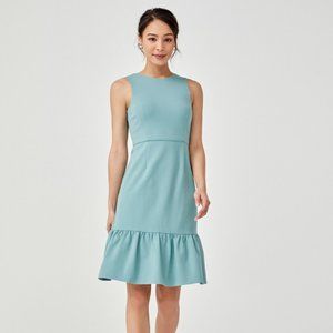 Love Bonito Blue Roselyn Ruffle Hem Dress